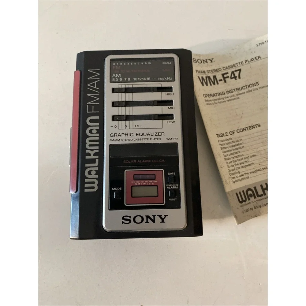 Sony Walkman WM-F47 Portable Stereo Cassette Player FM/AM Walkman, FOR REPAIR